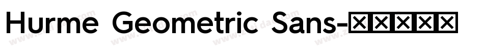 Hurme Geometric Sans字体转换